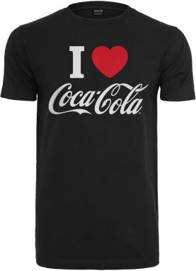 Merchcode Tričko 'Coca Cola I Love Coke'  červená / čierna / biela