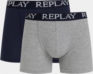 Set of two boxers in dark blue and gray Replay - Men