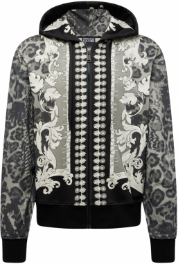 Versace Jeans Couture Tepláková bunda  sivá / čierna / biela