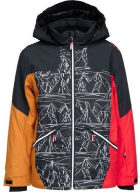 CMP KID JACKET FIX HOOD Chlapčenská  lyžiarska bunda, čierna, veľkosť