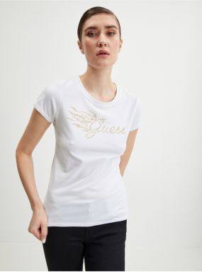 White Women's T-Shirt Guess Flame - Women
