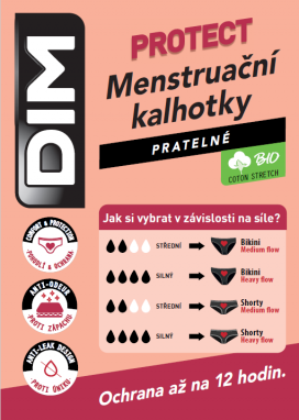 DIM MENSTRUAL LACE NIGHT SLIP - Menštruačné nohavičky s čipkou - čierna