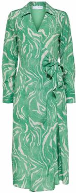 Selected Femme Curve Šaty 'SIRINE'  trávovo zelená / pastelovo zelená