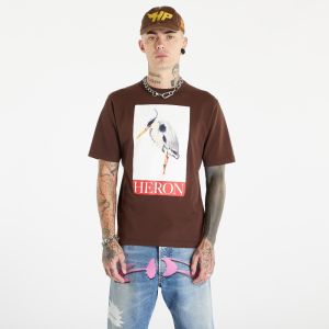 HERON PRESTON Heron Bird Painted Short Sleeve Tee Brown/ Red