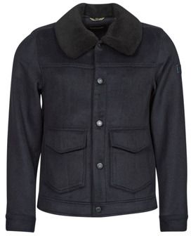 Kabáty Scotch & Soda  SHERPA-TRIMMED WOOL