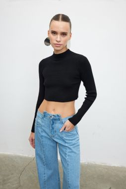 VATKALI Basic high neck crop sweater