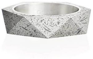 Gravelli Štýlový betónový prsteň Cubist Fragments Edition oceľová / sivá GJRUFSG005 47 mm