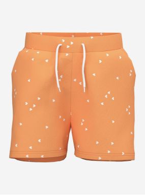 Orange Girly Patterned Shorts name it Henny - Girls