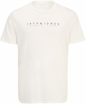 Jack & Jones Plus Tričko 'ETRA'  čierna / biela