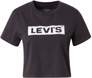 LEVI'S ® Tričko 'GR Cropped Jordie Tee'  čierna / biela