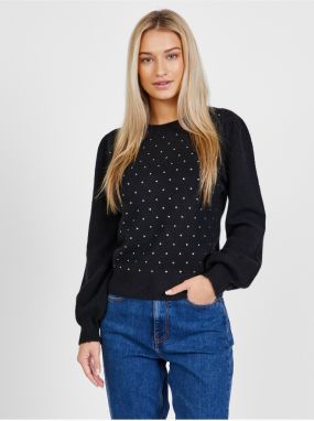 Black Women's Patterned Sweater with Balloon Sleeves Liu Jo - Women