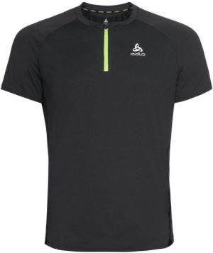 Odlo AXALP TRAIL T-SHIRT CREW NECK S/S 1/2 ZIP Pánske tričko, čierna, veľkosť