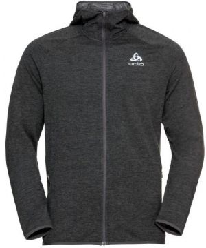 Odlo RUN EASY 365 MIDLAYER HOODY Pánska bežecká mikina, čierna, veľkosť