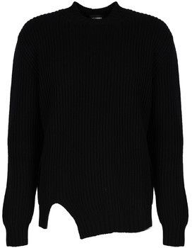 Svetre Les Hommes  LHK108 647U | Round Neck Asymetric Sweater