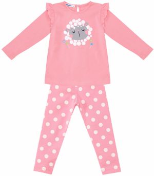 Denokids Kuzucuk Baby Girl Pink Tunic Leggings Set