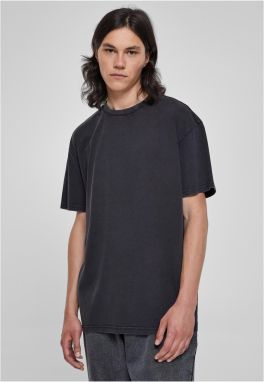 Heavy Oversized Acid Wash Tee Black