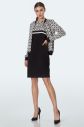 Čierno-biele vzorované šaty S161 galéria