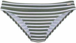 VENICE BEACH Bikinové nohavičky  tmavozelená / šedobiela
