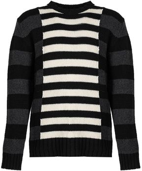 Svetre Les Hommes  LLK113-654U | Wool Stripes Round Neck Jumper