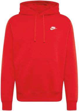 Nike Sportswear Mikina 'Club Fleece'  červená / biela