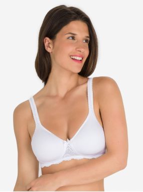 Biela dámska podprsenka bez kostíc Playtex Flower Elegance Spacer Soft Cup Bra