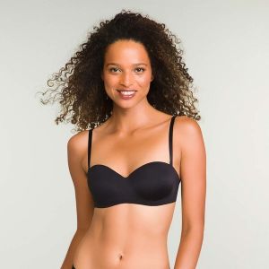 DIM WIREFREE STRAPLESS BRA - Dámska podprsenka s odnímateľnými ramienkami - čierna