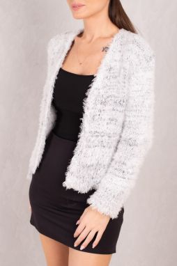 armonika Women's White Bearded Cardigan