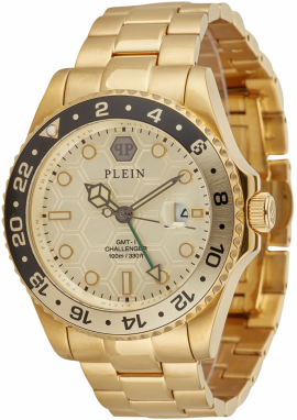 Philipp Plein Analógové hodinky  zlatá / zelená / čierna / biela