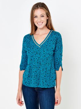 Blue patterned T-shirt CAMAIEU - Women