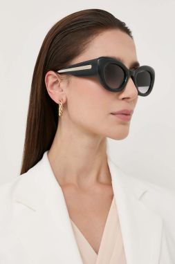 Slnečné okuliare Alexander McQueen AM0403S dámske, čierna farba