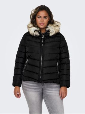 Black women's winter quilted jacket ONLY CARMAKOMA New Ellan - Women