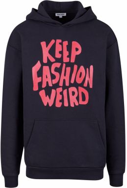 9N1M SENSE Mikina 'Keep Fashion Weird'  grenadínová / čierna