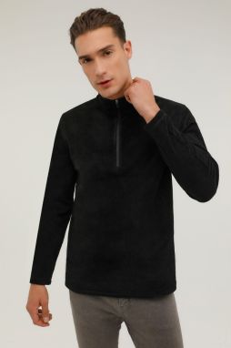 KINETIX Zippered Collar Fleece 2pr Black Men's Fleece