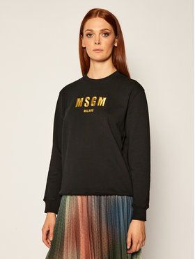 MSGM Mikina 2941MDM194 207799 Čierna Regular Fit