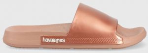 Šľapky Havaianas Slide Classic dámske, zlatá farba, 4147131.3544