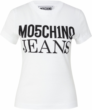 Moschino Jeans Tričko  čierna / šedobiela
