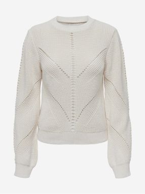 White Womens Patterned Sweater ONLY Ella - Women