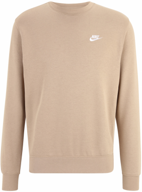 Nike Sportswear Mikina 'CLUB Fleece'  kaki / biela