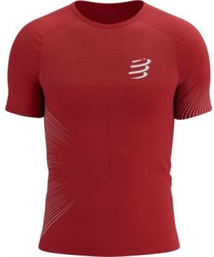 Compressport PERFORMANCE SS TSHIRT M Pánske bežecké tričko, červená, veľkosť