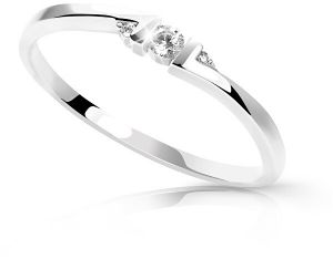 Cutie Diamonds Minimalistický prsteň z bieleho zlata s briliantmi DZ6714-3053-00-X-2 48 mm