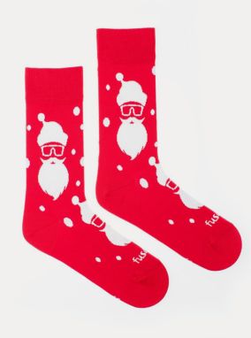 Červené vzorované ponožky Fusakle Hipstamráz