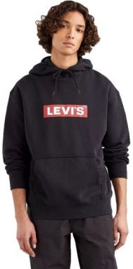 Levi's® T3 RELAXD GRAPHIC HOODIE Pánska mikina, čierna, veľkosť