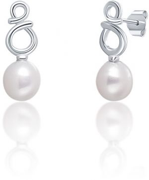 JwL Luxury Pearls Jemné strieborné náušnice s pravými bielymi perlami JL0683