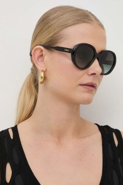 Slnečné okuliare Chloé dámske, čierna farba, CH0221S