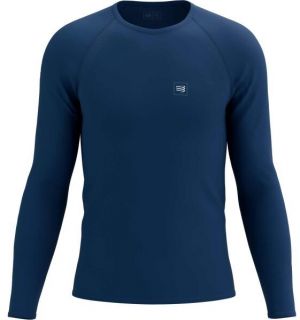 Compressport TRAINING TSHIRT LS Pánske tréningové tričko s dlhým rukávom, modrá, veľkosť