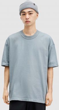 Bavlnené tričko AllSaints ISAC SS CREW pánske, tyrkysová farba, jednofarebné, M032JA