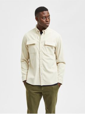 Cream Corduroy Shirt Selected Homme Regasgar - Men