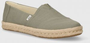 Espadrilky Toms Alpargata Rope 2.0 zelená farba, 10020859