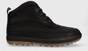 Kožené členkové topánky Wojas pánske, čierna farba, R2403971