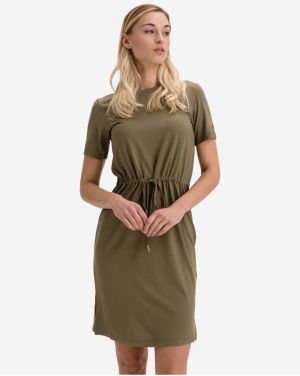 Khaki Women's Short Dress with Tightening at the Waist SuperDry - Women